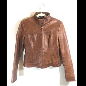 Women’s Brown Motorcycle Leather Jacket